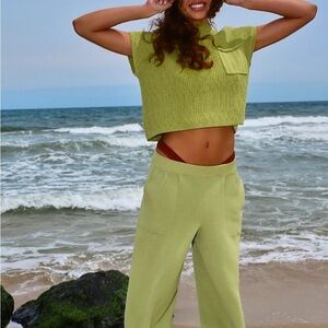 Free People Lime Freya Sweater Set (s)